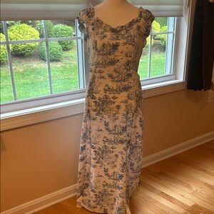 Cider Blue and White Maxi Dress